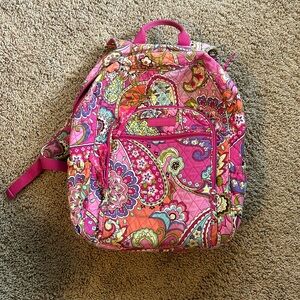 Vera Bradley pink and green floral design backpack